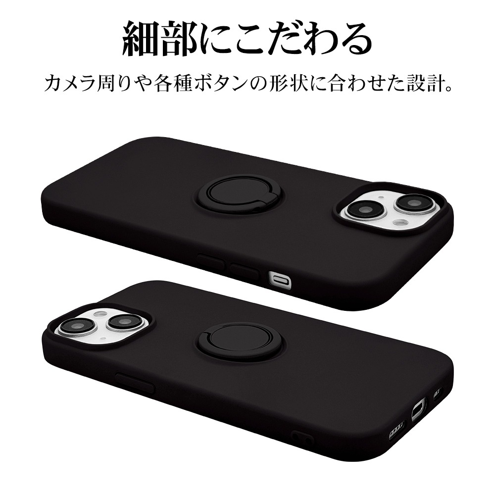 iPhone15 14 13 ������ ���С� ���եȥ����� TPU ���ޥۥ���դ� ��ɻ� ������� ���ȥ�åץۡ��� �֥�å� �����ե��� ���ޥۥ����� 8398IP361TPRBK �饹���Хʥ�