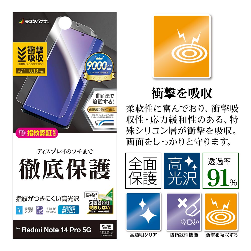 Xiaomi Redmi Note 14 Pro 5G �ե���� �����ݸ� ����TPU �Ѿ׷�ۼ� ����� ��Ʃ�� ���ꥢ �����ɻ� ���ʤ� ��ñŽ���դ� ����ǧ���б� ���㥪�� ��åɥߡ� �Ρ��� 14 �ץ� 5G �ݸ�ե���� UG5114R14P �饹���Хʥ�