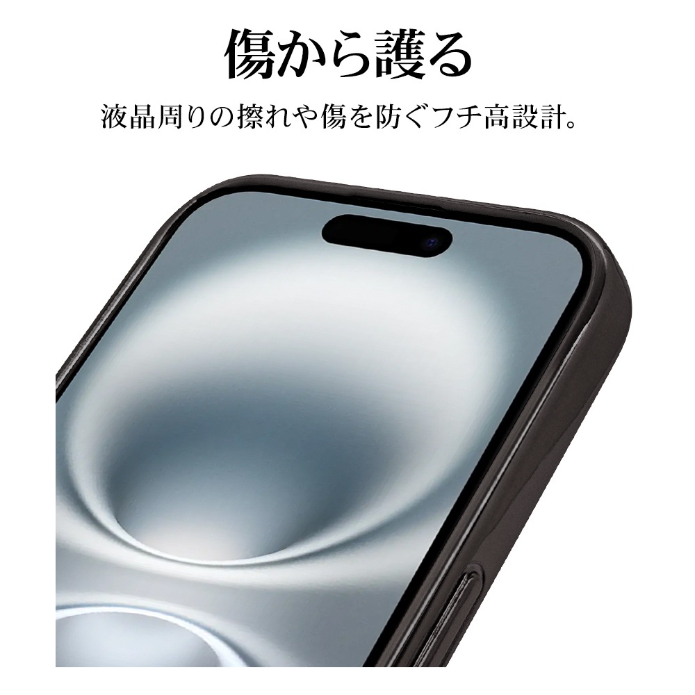 iPhone16  С եȥ TPU ˸ݸ ̩߷ Ѿ׷ۼ ꥢ Ʃ ᥿ե졼 ȥåץۡ 磻쥹б ֥å ե ޥۥ 8097IP461TPLBK 饹Хʥ