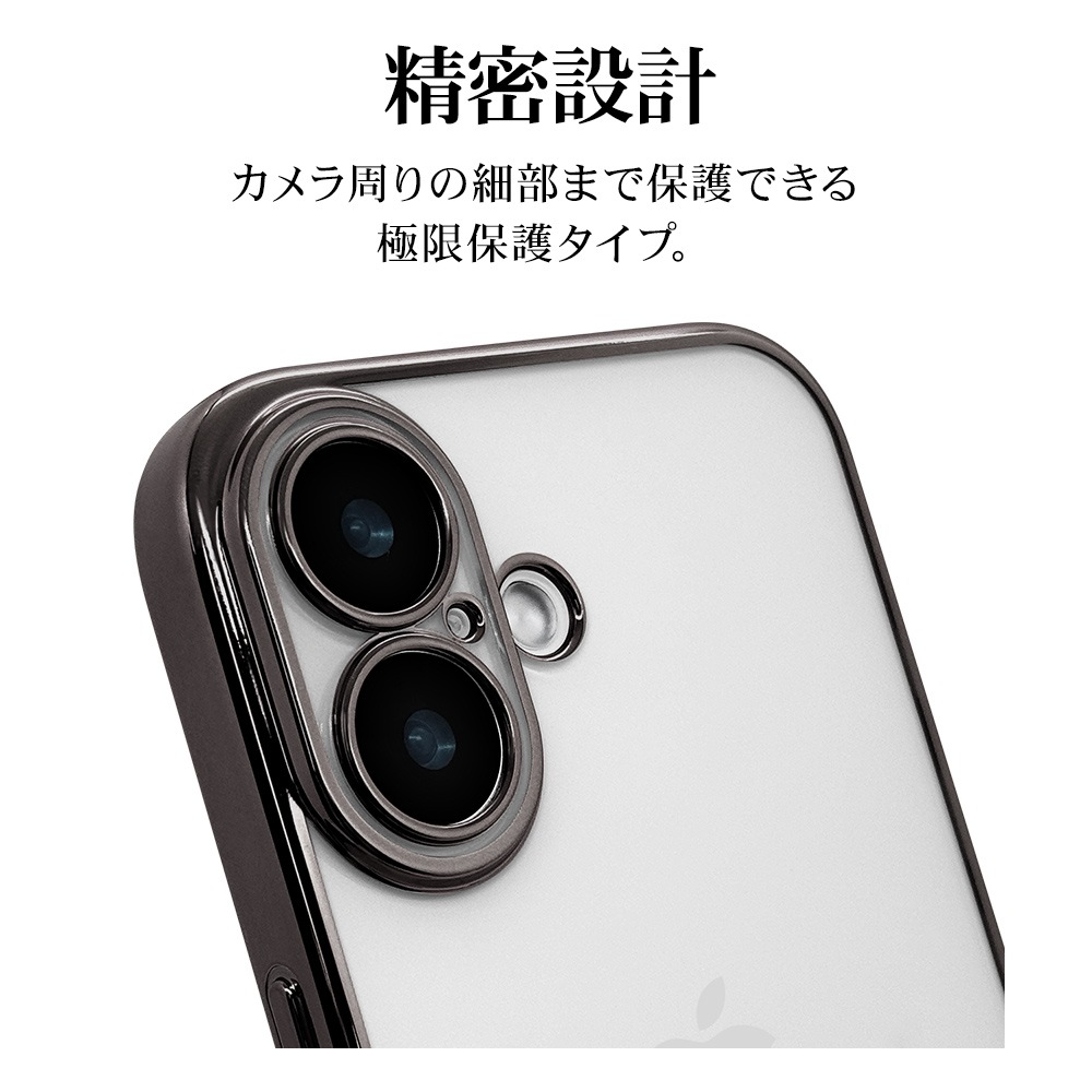 iPhone16  С եȥ TPU ˸ݸ ̩߷ Ѿ׷ۼ ꥢ Ʃ ᥿ե졼 ȥåץۡ 磻쥹б ֥å ե ޥۥ 8097IP461TPLBK 饹Хʥ