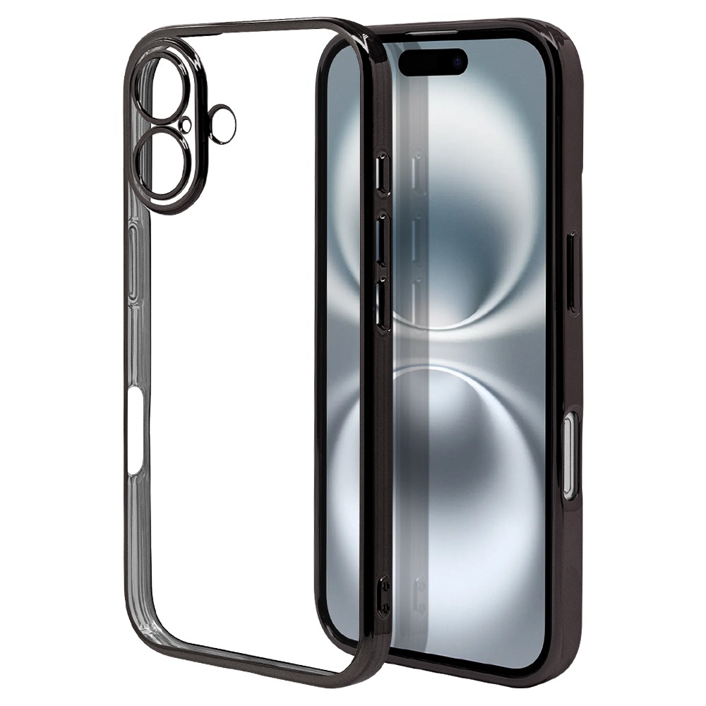 iPhone16  С եȥ TPU ˸ݸ ̩߷ Ѿ׷ۼ ꥢ Ʃ ᥿ե졼 ȥåץۡ 磻쥹б ֥å ե ޥۥ 8097IP461TPLBK 饹Хʥ