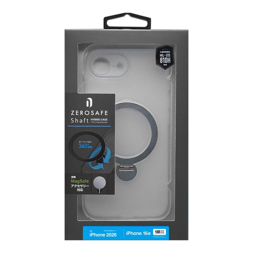 iPhone17e 16e ������ ���С� �ϥ��֥�å� ZEROSAFE Shaft MagSafe�б� �Ѿ׷�ۼ� MIL���� TPU�Х�ѡ������� ����դ� ��ɻ� �磻��쥹���� �ե����ȥۥ磻�� �����ե��� ���ޥۥ����� 9449IP6EZSFWH �饹���Хʥ�