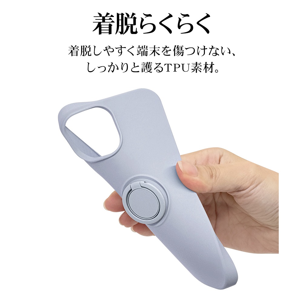 iPhone15 14 13 ������ ���С� ���եȥ����� TPU ���ޥۥ���դ� ��ɻ� ������� ���ȥ�åץۡ��� ���⡼�����֥롼 �����ե��� ���ޥۥ����� 8401IP361TPRSBL �饹���Хʥ�