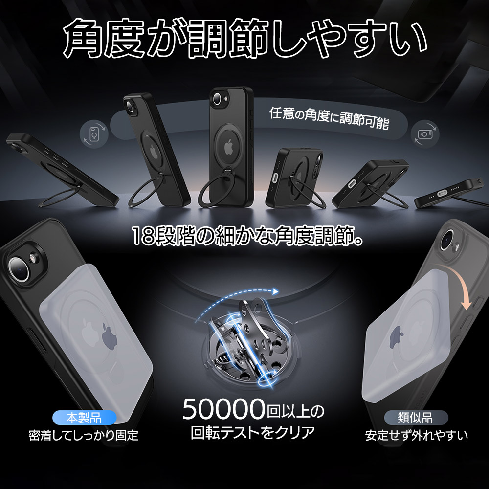 iPhone17e 16e ������ ���С� �ϥ��֥�å� ZEROSAFE Shaft MagSafe�б� �Ѿ׷�ۼ� MIL���� TPU�Х�ѡ������� ����դ� ��ɻ� �磻��쥹���� �ե����ȥ֥�å� �����ե��� ���ޥۥ����� 9450IP6EZSFBK �饹���Хʥ�