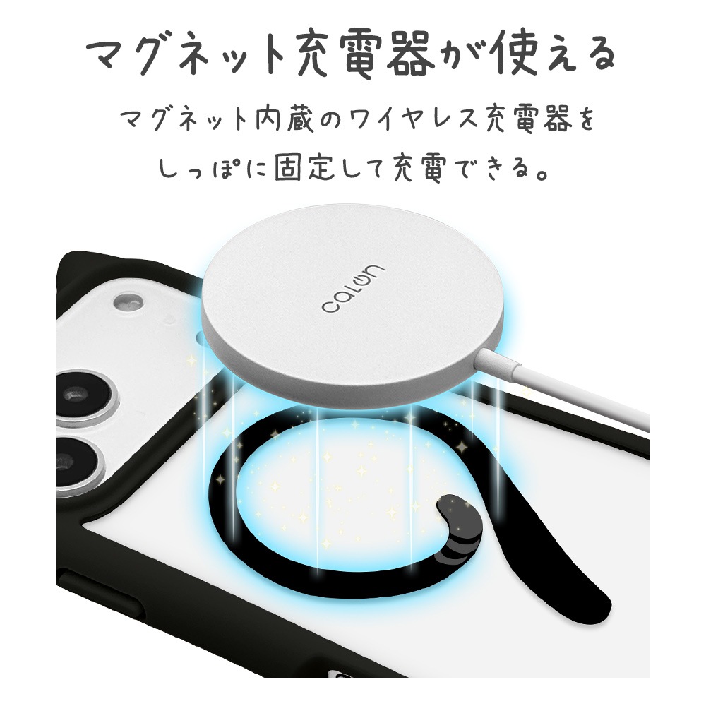 iPhone17 Pro Max  С ϥ֥å MagSafeб ޥͥåȽ mimi ǭ ͥߥ ͤߤ Ѿ׷ MIL ̥ꥢ TPUХѡ 磻쥹 ֥å ե ޥۥ 9110IP5DHPMBK 饹Хʥ