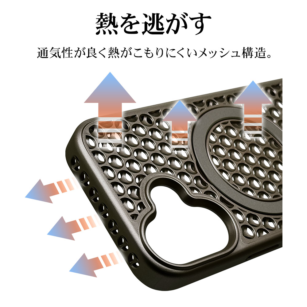 iPhone16 ������ ���С� �ϥ��֥�å� ZEROSAFE Mesh MagSafe�б� �Ѿ׷�ۼ� MIL���� TPU�Х�ѡ������� ����դ� ��å��� ��ɻ� �ʥ����� �����ե��� ���ޥۥ����� 8301IP461ZSFMNL �饹���Хʥ�