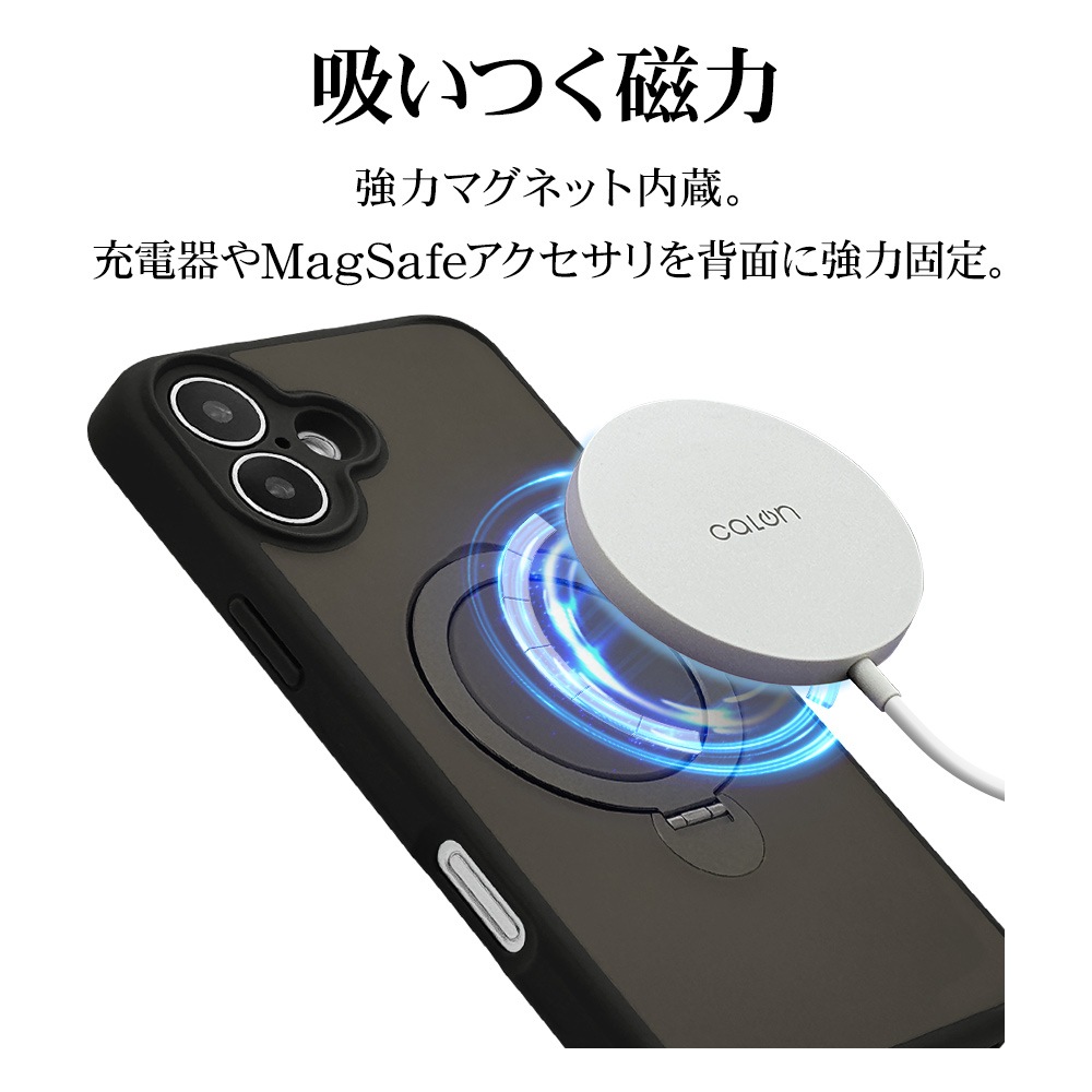 iPhone16 Plus  С ϥ֥å ZEROSAFE Shaft MagSafeб ˸ݸ Ѿ׷ۼ MIL ޥå TPUХѡ դ ɻ եȥ֥å ե ޥۥ 8322IP467ZSFSLBK 饹Хʥ