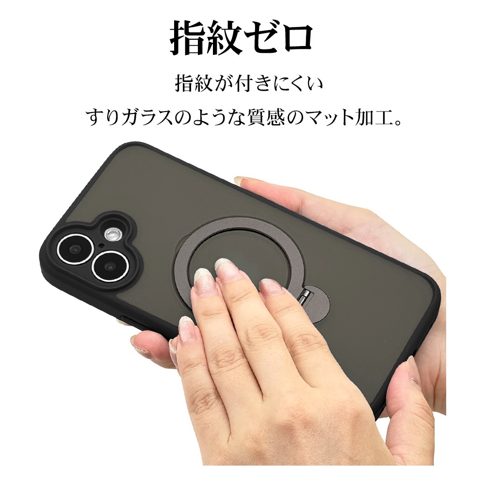 iPhone16 Plus  С ϥ֥å ZEROSAFE Shaft MagSafeб ˸ݸ Ѿ׷ۼ MIL ޥå TPUХѡ դ ɻ եȥ֥å ե ޥۥ 8322IP467ZSFSLBK 饹Хʥ