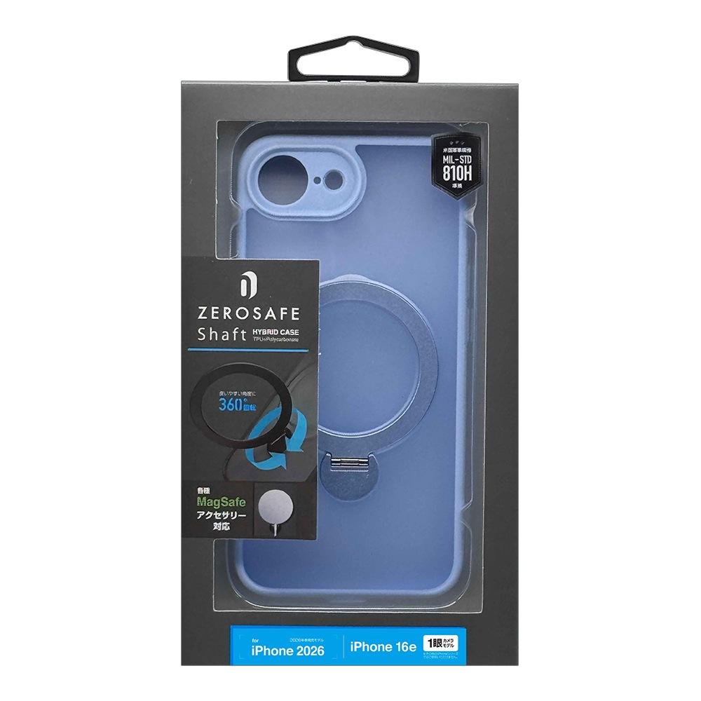 iPhone17e 16e ������ ���С� �ϥ��֥�å� ZEROSAFE Shaft MagSafe�б� �Ѿ׷�ۼ� MIL���� TPU�Х�ѡ������� ����դ� ��ɻ� �磻��쥹���� �ե����ȥ֥롼 �����ե��� ���ޥۥ����� 9452IP6EZSFBL �饹���Хʥ�