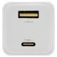 ���Ŵ� USB���Ŵ� 2�ݡ��� PD�б� ������A ���󥻥�� AC USB Type-C typec 20W Power Delivery Type-A typea 2.4A ��® ��® ����� 2��Ʊ������ �ۥ磻�� iPhone ���ޥ� iPad RACCA20W02WH