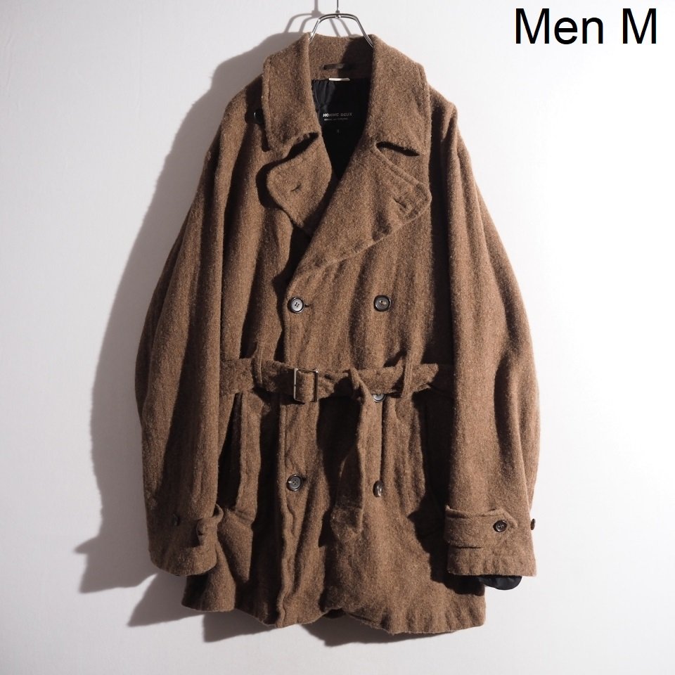 コムデギャルソン・オム・ドゥ　茶色　縮絨コート　AD2021 コムデギャルソン・オム・ドゥ茶色縮絨コートAD2021