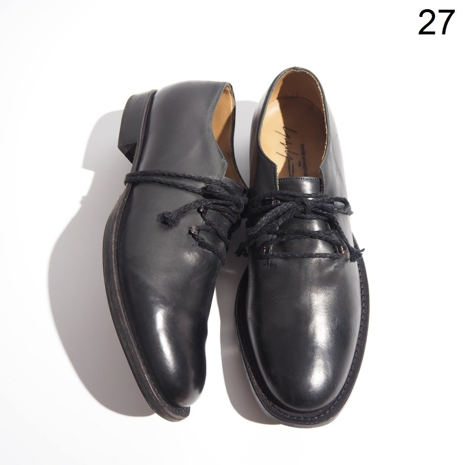 ヨウジヤマモト × シェレヴィッキオヴィッキ  編み込み  レザーシューズ 革靴 ヨウジヤマモト シェレヴィッキオヴィッキ レザーラップシューズ