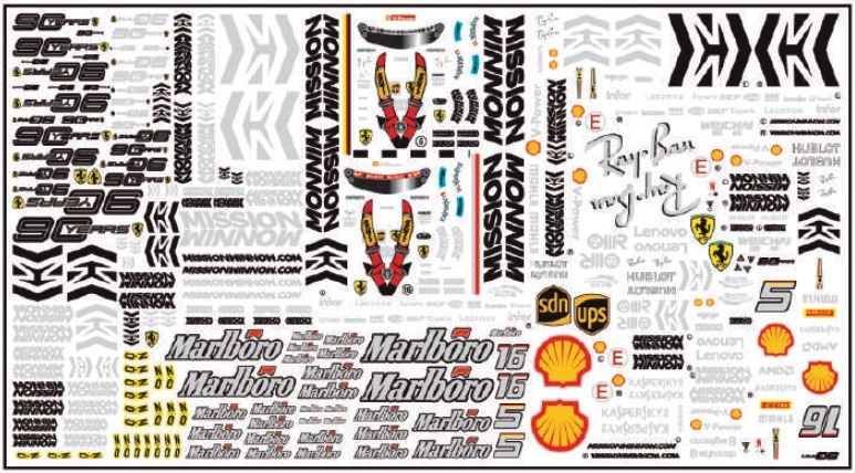 AMS ロスマンズ&JPSステッカー F-1ラジコン AMS ロスマンズ&JPS