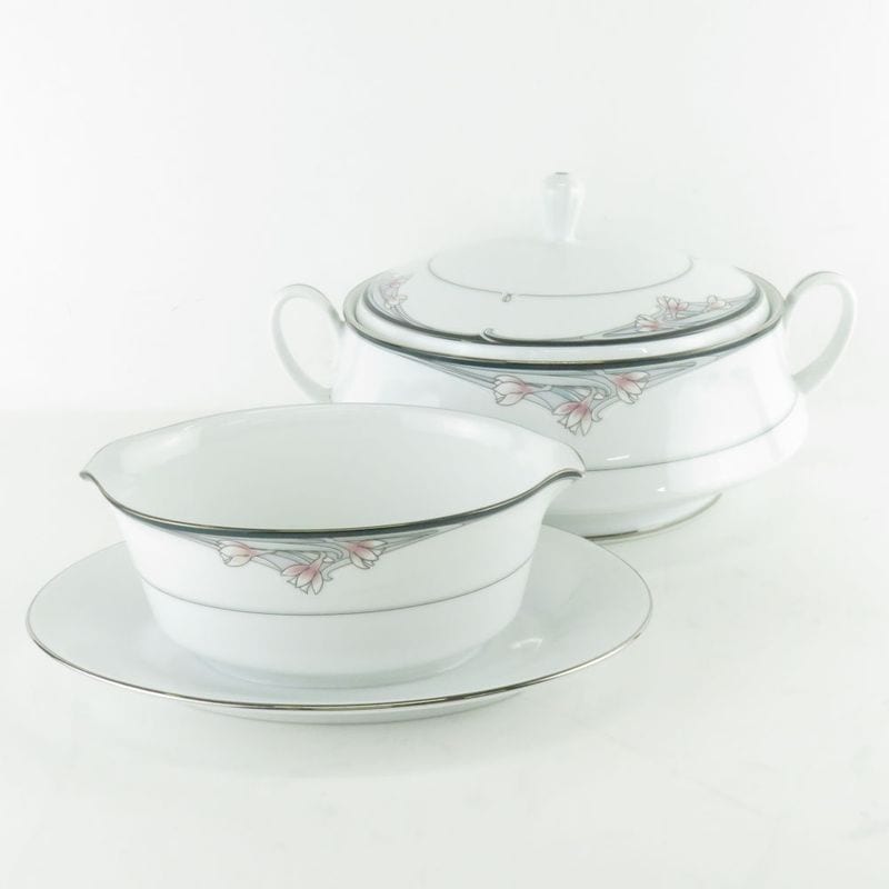美品 Noritake ノリタケ EMERTON エモーション スープチューリン グレービーボート 2点 セット RC グレービーボート SM2372E 【中古】