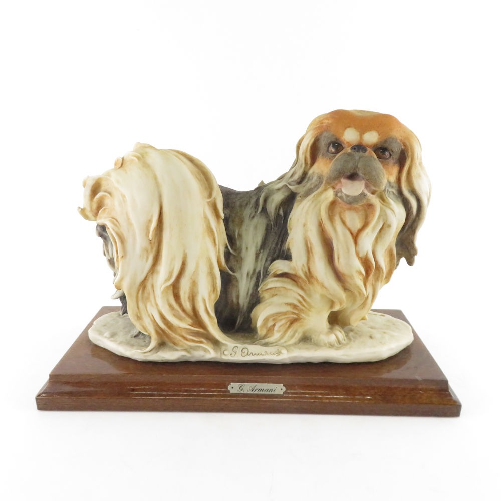 美品 Florence Giuseppe Armani フローレンス社 ジョゼッペアルマーニ フィギュリン 犬 イヌ 置物 SM2245J 【中古】