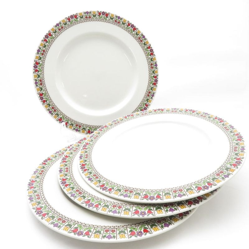 美品 ROYAL DOULTON ロイヤルドルトン FIREGLOW 大皿 4枚 27cmプレート セット ディナー SY11040B2 【中古】