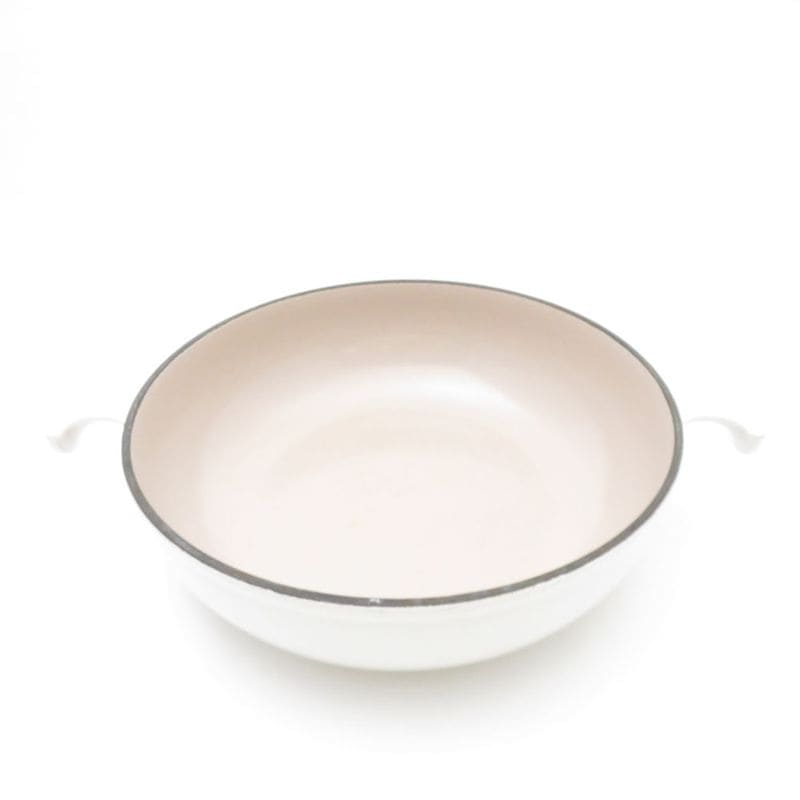 美品 Le Creuset ルクルーゼ Enzo Mari エンツォ マリ 浅型両手鍋 1点 ママ 23cm ヴィンテージ 料理 キッチン SU9989P1 【中古】