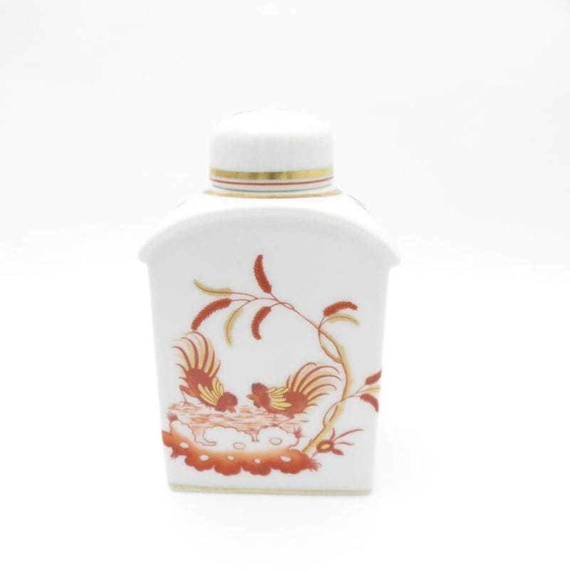 美品 Richard Ginori リチャードジノリ レッドコック ティーキャディ 茶葉入れ SY11218D2 【中古】