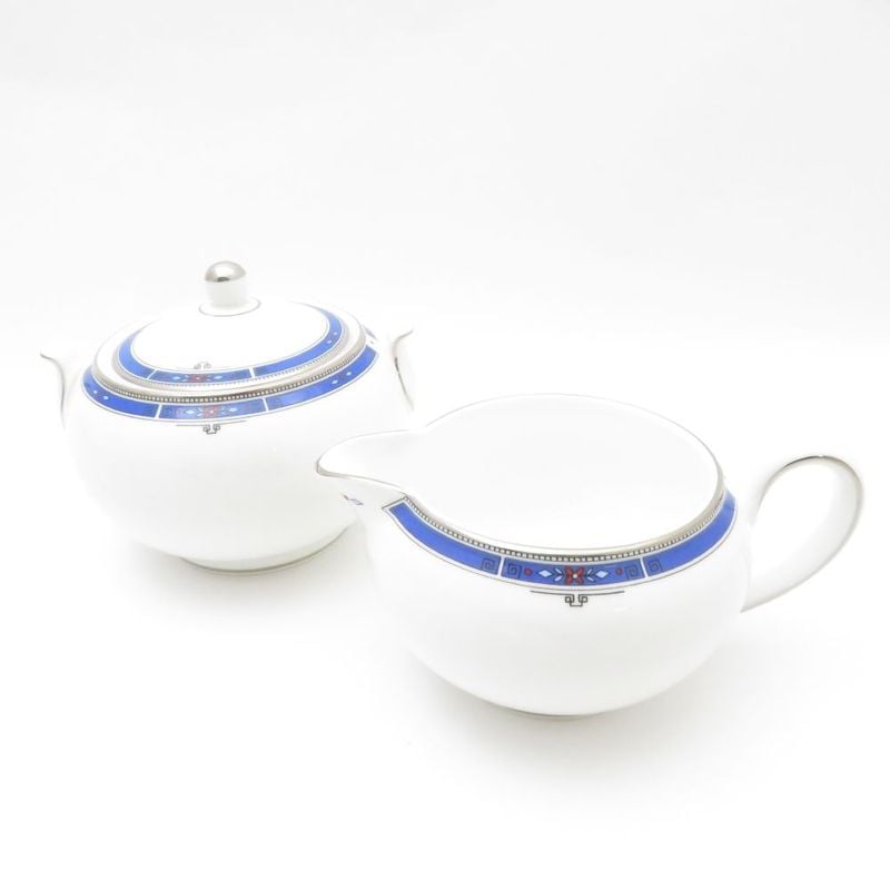 美品 WEDGWOOD ウェッジウッド キングスブリッジ シュガーポット＆クリーマー 2点 セット SY11227D2 【中古】