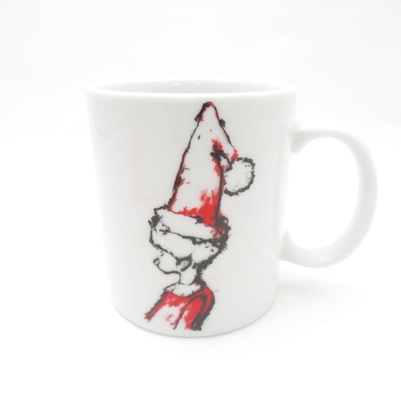 美品 STARBUCKS スターバックス ホリデー2015 リトゥンバイ マグカップ 陶器 サンタ クリスマス コップ SC8453Q1 【中古】
