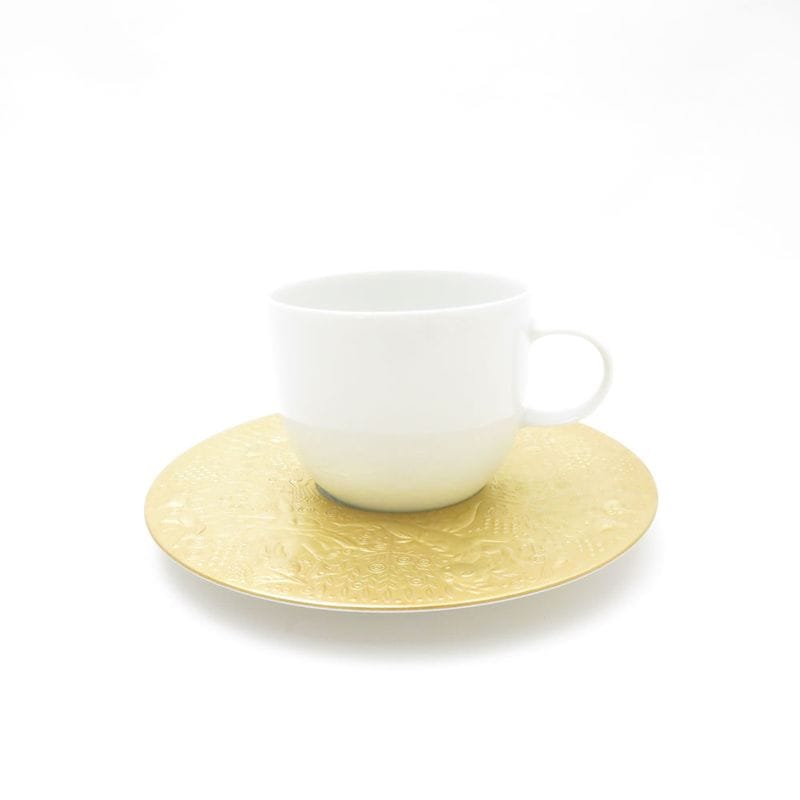 未使用 Rosenthal ローゼンタール 魔笛 ゴールド スタジオライン コーヒーカップ＆ソーサー ビョルン・ウィンブラッド SC8739H2 【中古】