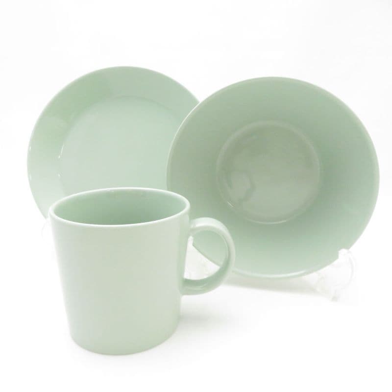 美品 iittala イッタラ ティーマ セージグリーン マグカップ 中皿 ボウル 1点 セット プレート 深皿 北欧 フィンランド SU13122J2 【中古】