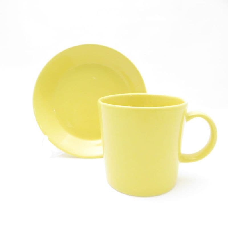 美品 iittala イッタラ ティーマ scope 25 V. スコープ特注 2025復刻 マグカップ 小皿 2点 セット 14cmプレート 北欧 フィンランド SU13124J2 【中古】