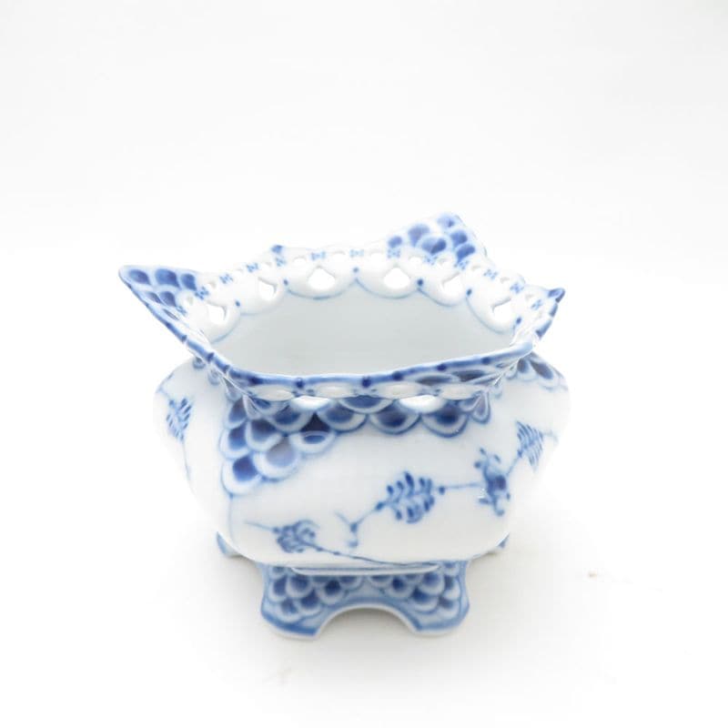 未使用 ROYAL COPENHAGEN ロイヤルコペンハーゲン ブルーフルーテッド フルレース シュガーポット 砂糖入れ 北欧 SO3732C1 【中古】