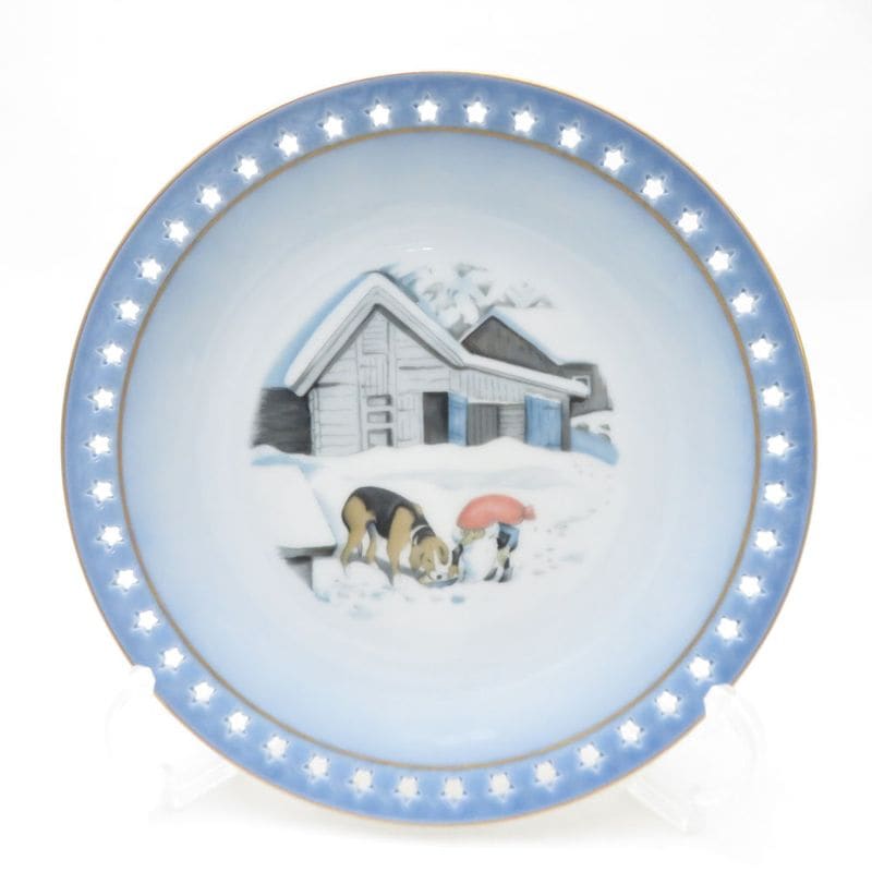 美品 ROYAL COPENHAGEN ロイヤルコペンハーゲン ピクシー プレート 飾り皿 絵皿 ニッセ 妖精 犬 廃盤 SC10163D1 【中古】