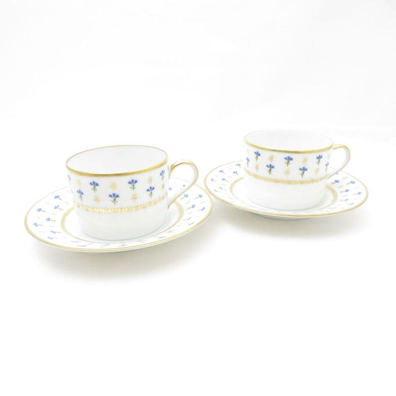 RAYNAUD レイノーリモージュ VIEUX NYON ビューニョン/ヴューニヨン カップ＆ソーサー 2客 ペア ティー コーヒー テーブルウェア SU13675P1 【中古】