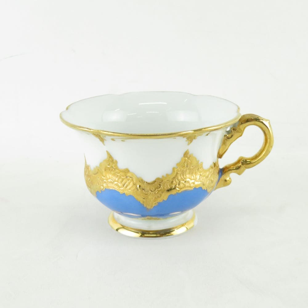 難有 MEISSEN マイセン Bフォーム デミタスカップ モカ エスプレッソ グランツゴールド SO1344F 【中古】
