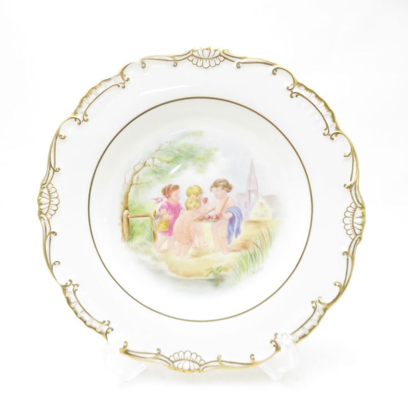 美品 MINTON ミントン Cupid and Child Studies 「Selling Hearts」 プレート 限定50枚 プレート 希少 レア 絵皿 天使 SC10811S2 【中古】