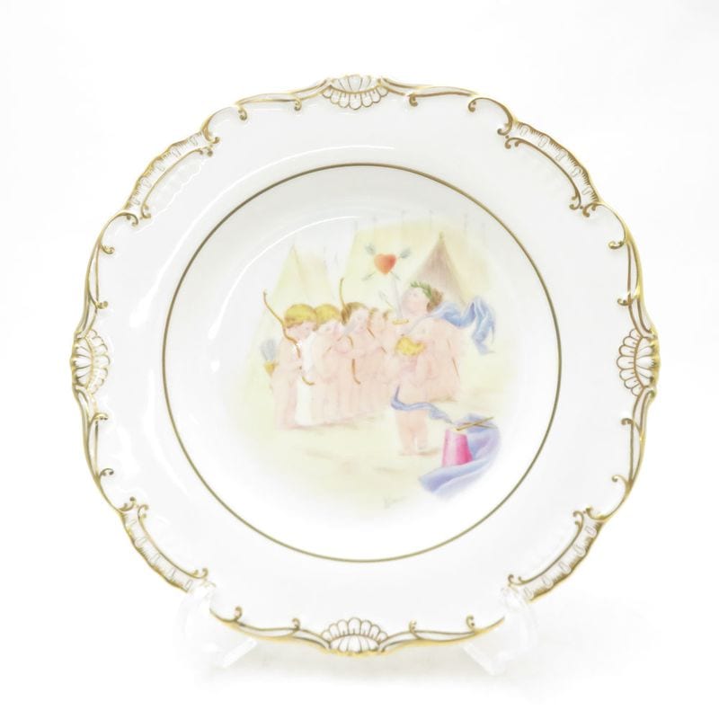 美品 MINTON ミントン Cupid and Child Studies 「Young Soldiers」 プレート 限定50枚 プレート 希少 レア 絵皿 天使 SC10812S2 【中古】