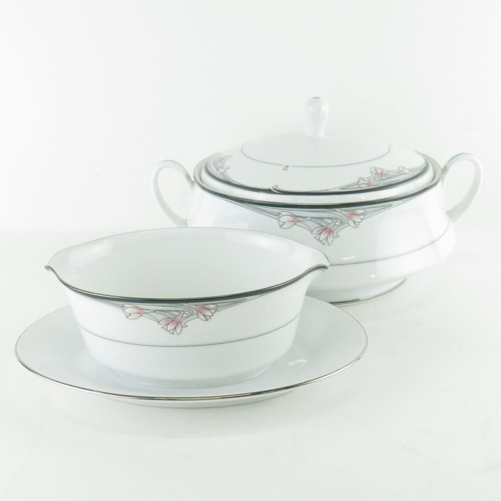 美品 Noritake ノリタケ EMERTON エモーション スープチューリン グレービーボート 2点 セット RC グレービーボート SM2372E 【中古】