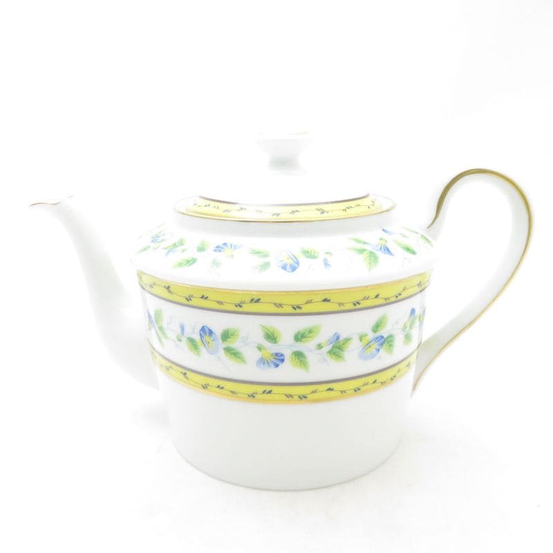 美品 RAYNAUD レイノーリモージュ モーニンググローリー ティーポット 1点 茶器 花柄 朝顔 フランス SC10767B1 【中古】
