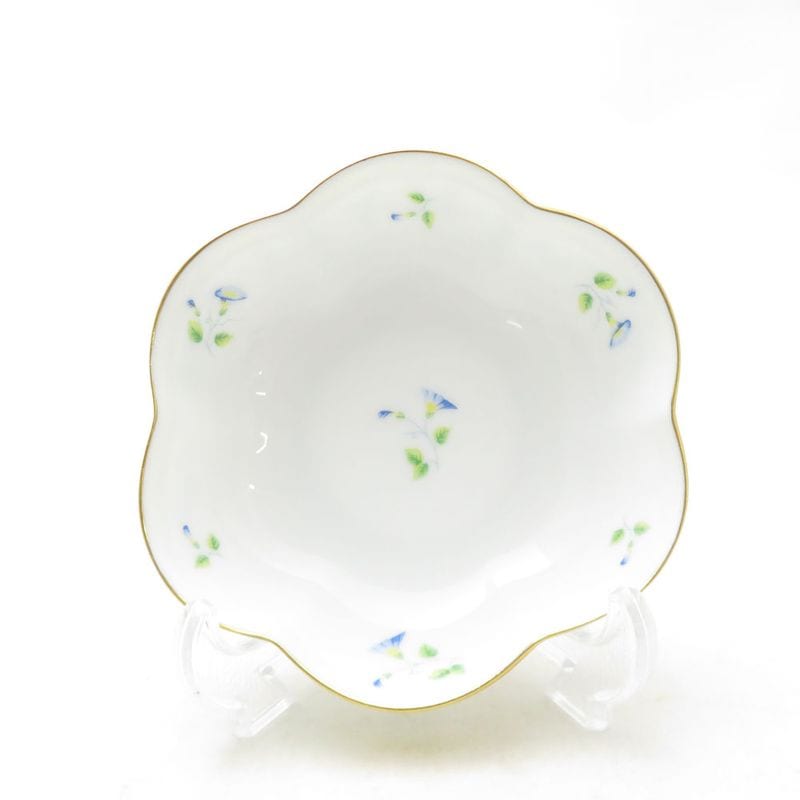 美品 RAYNAUD レイノーリモージュ モーニンググローリー 小皿 1枚 11cmプレート 花型 トレイ 朝顔 フランス SC10789B1 【中古】