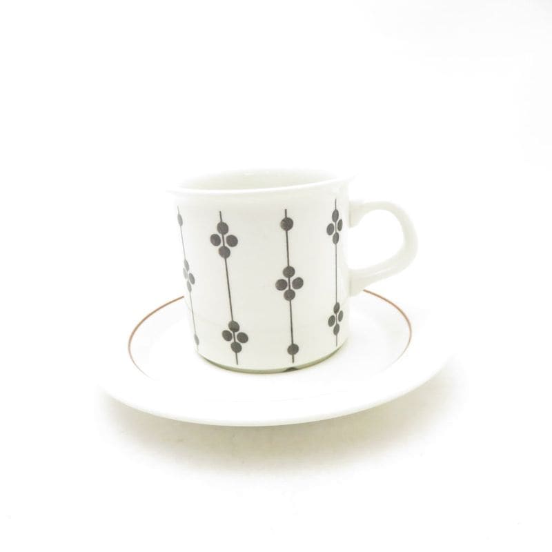 ARABIA アラビア Kartano カルタノ デミタスカップ＆ソーサー 北欧 旧ロゴ 王冠 SM5164E2 【中古】