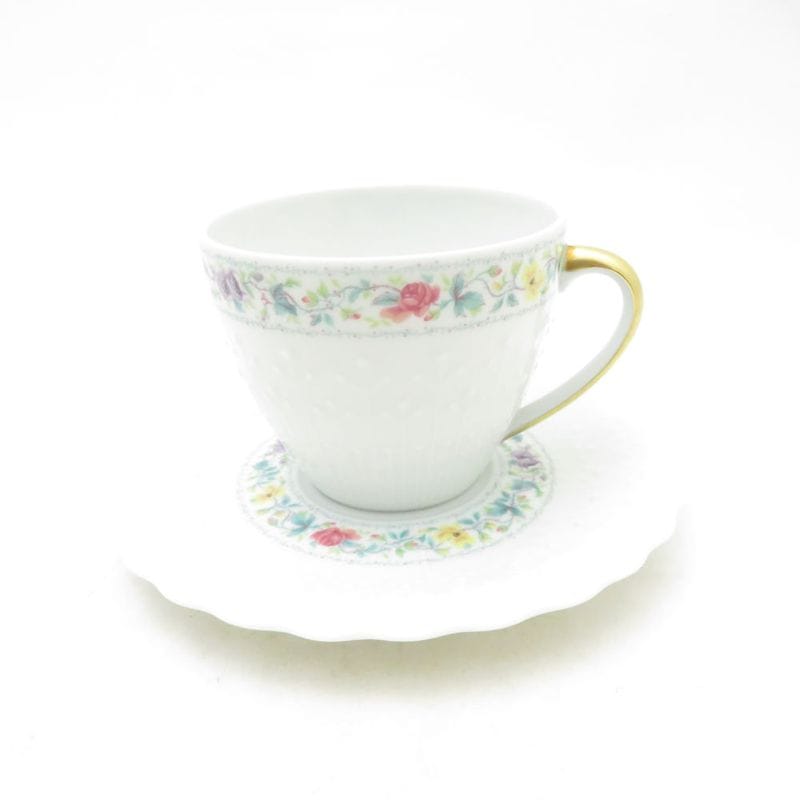 GeorgerBoyer ジョルジュボワイエ ペルサーン コーヒーカップ＆ソーサー 花柄 金彩 リモージュ テーブルウェア SU14134K1 【中古】