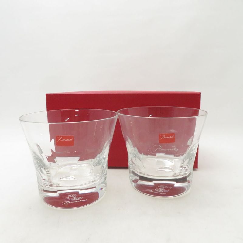 未使用 Baccarat バカラ ベルーガ 2104387 タンブラー 2点 クリスタル ペア ロックグラスL オールドファッション SU14207G2 【中古】