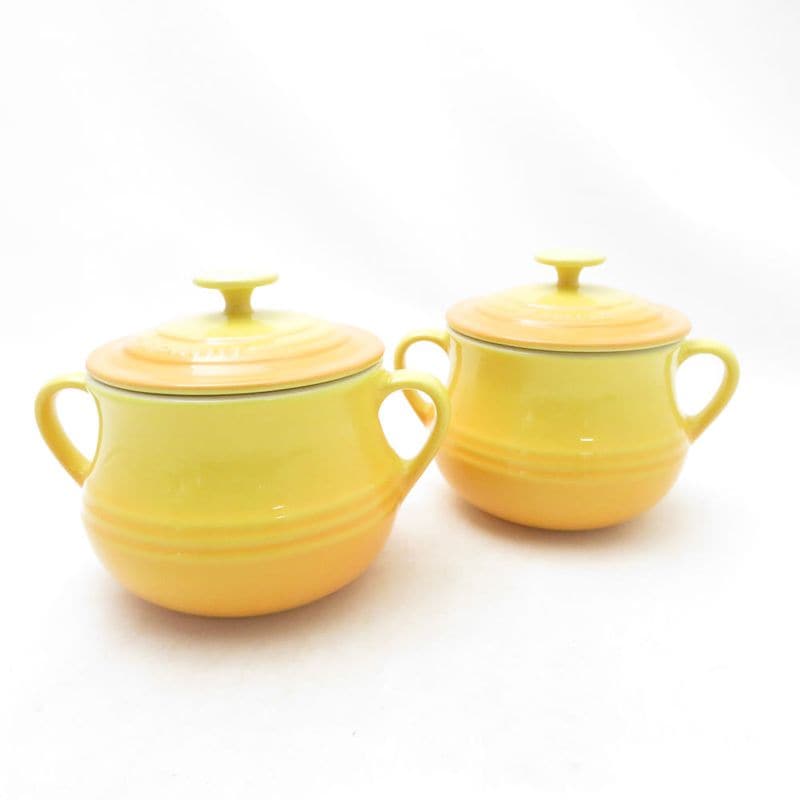 未使用 Le Creuset ルクルーゼ スープボウル 2点 ペア 蓋付 スープボール SC11165K2 【中古】