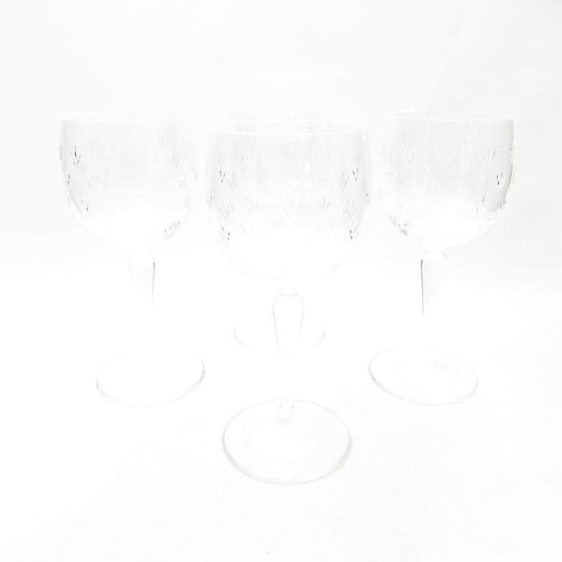 美品 TIFFANY＆Co. ティファニー フローレット ワイングラス 4客 セット クリア H17.5 SU14203B2 【中古】
