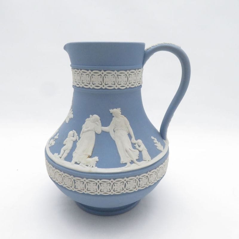 WEDGWOOD ウェッジウッド ジャスパー ジャグポット ペールブルー 英国 SU14422U1 【中古】