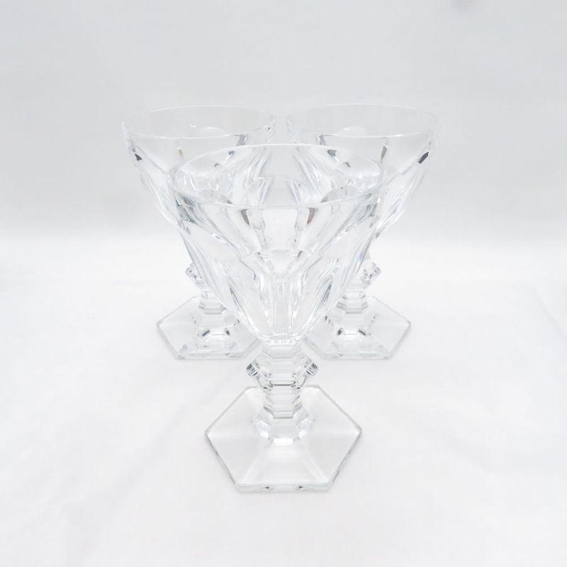 美品 Baccarat バカラ アルクール ワイングラス 3客 クリスタル セット 高さ13.5cm ゴブレット SU14487T2 【中古】