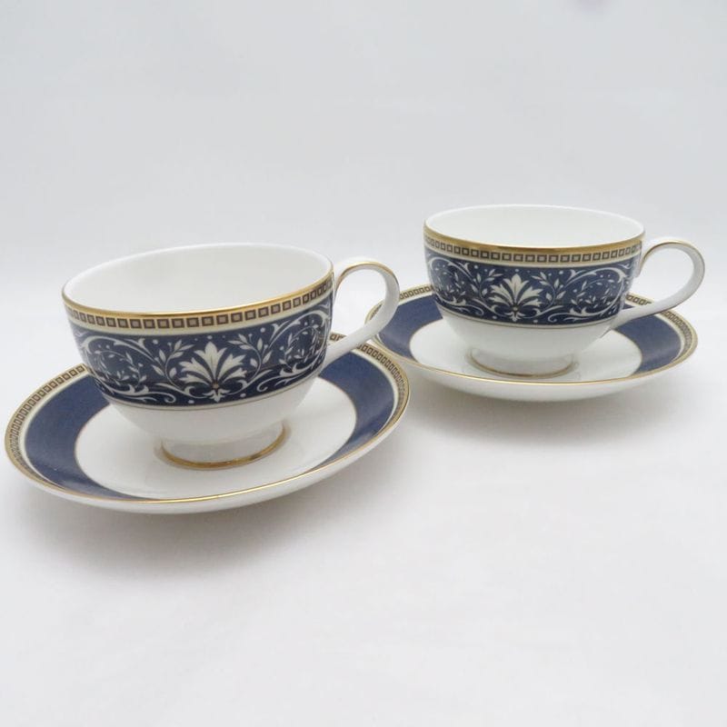 美品 ROYAL DOULTON ロイヤルドルトン CHALLINOR/ARCHIVES CHALLINOR チャリノー カップ＆ソーサー 2客 セット アーカイブ 英国 金彩 SU14541T2 【中古】
