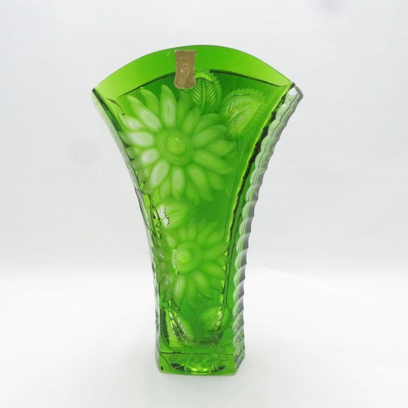 美品 Meissen Crystal マイセンクリスタル 花瓶 色被 フラワーベース 高さ24cm SU14507U2 【中古】