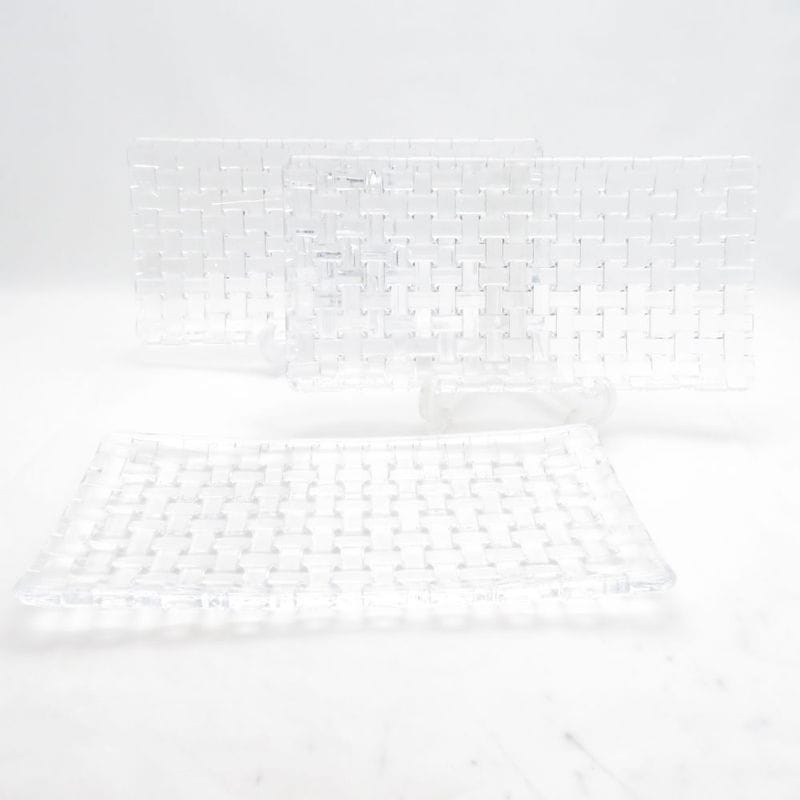 美品 Nachtmann ナハトマン ボサノバ レクタングラープレート 3枚 セット 28cm長方形皿 レクタンギュラー SO4043B1 【中古】