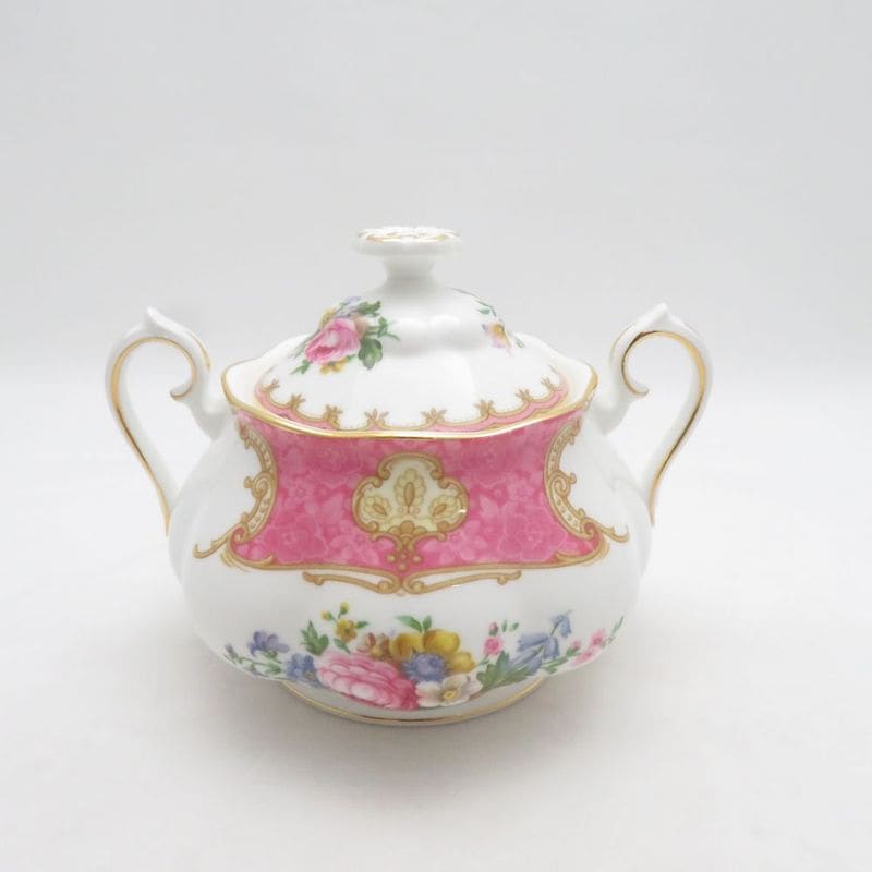 未使用 ROYAL ALBERT ロイヤルアルバート レディカーライル シュガーポット 砂糖 ボックス SM5387B2 【中古】