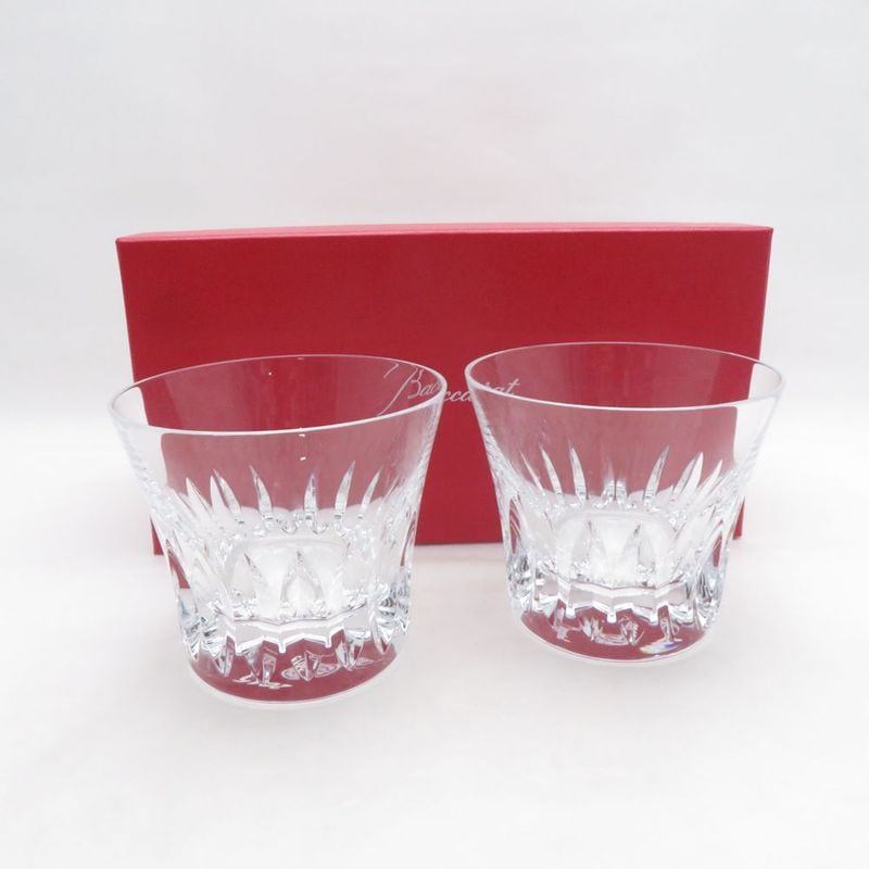 未使用 Baccarat バカラ ローザ 2015年 タンブラー 2点 ペア ロックグラス オールドファッション SM5536E2 【中古】