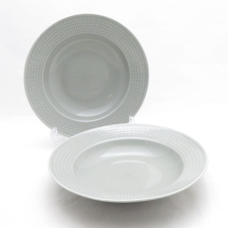 Rorstrand ロールストランド Swedish Grace スウェディッシュグレース ディーププレート 2枚 25cm メドウグリーン 深皿 カレー パスタ SU14701E1 【中古】