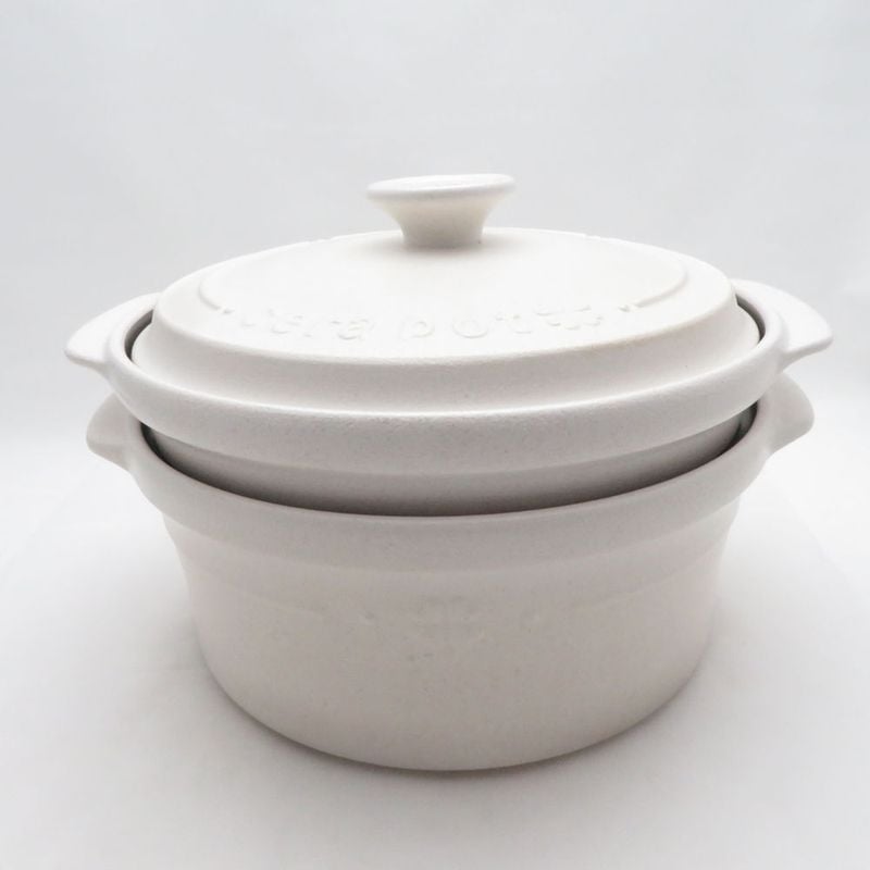 cera pot セラポット 両手鍋 1点 セラミック※IH調理器には非対応 セット 26cm 料理 遠赤外線 調理器具 SU14715H1 【中古】